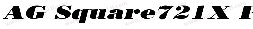 AG Square721X P HeavyItalic字体转换
